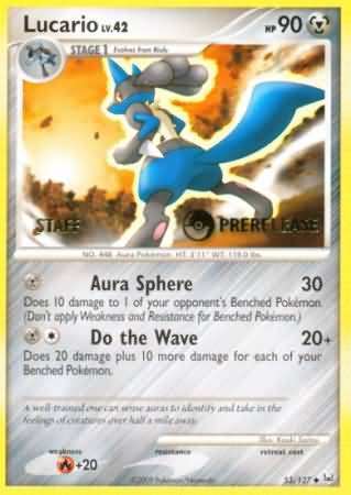 Lucario (53/127) (Staff Prerelease Promo) [Diamond & Pearl: Black Star Promos] | Gear Gaming Bentonville