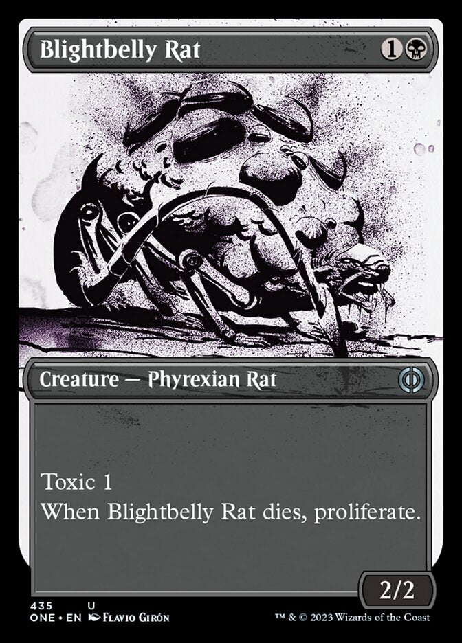 Blightbelly Rat (Showcase Ichor Step-and-Compleat Foil) [Phyrexia: All Will Be One] | Gear Gaming Bentonville