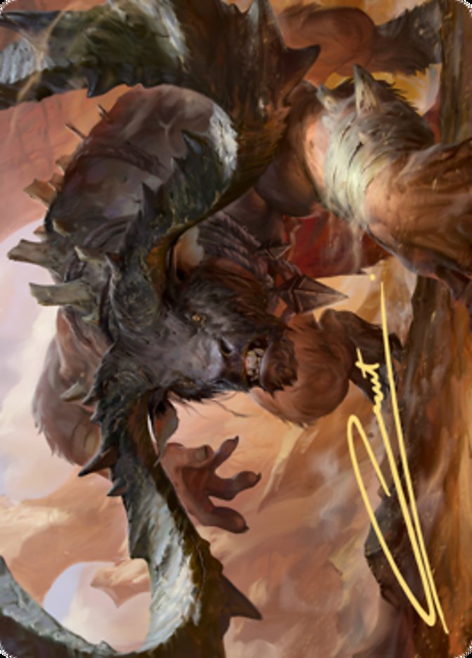 Moraug, Fury of Akoum Art Card (Gold-Stamped Signature) [Zendikar Rising Art Series] | Gear Gaming Bentonville