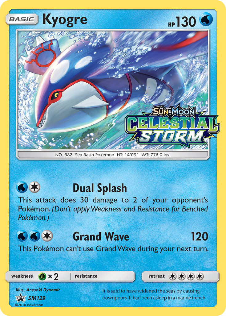 Kyogre (SM129) [Sun & Moon: Black Star Promos] | Gear Gaming Bentonville