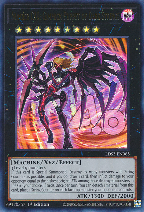 Number C40: Gimmick Puppet of Dark Strings [LDS3-EN065] Ultra Rare | Gear Gaming Bentonville