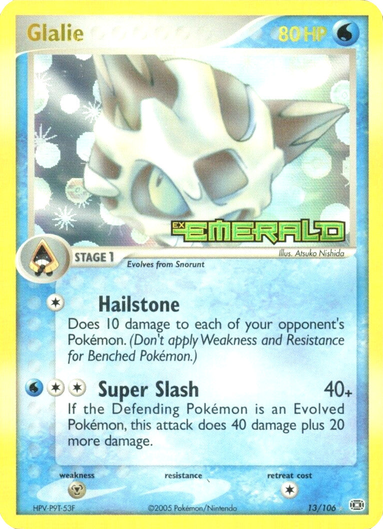 Glalie (13/106) (Stamped) [EX: Emerald] | Gear Gaming Bentonville