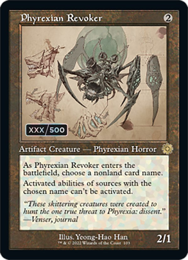 Phyrexian Revoker (Retro Schematic) (Serial Numbered) [The Brothers' War Retro Artifacts] | Gear Gaming Bentonville