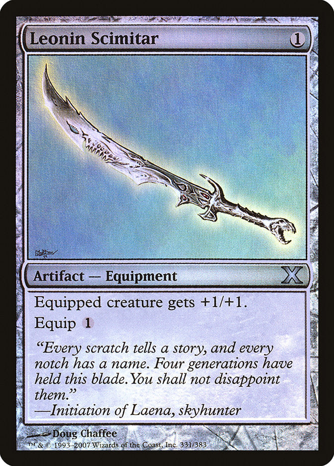 Leonin Scimitar (Premium Foil) [Tenth Edition] | Gear Gaming Bentonville