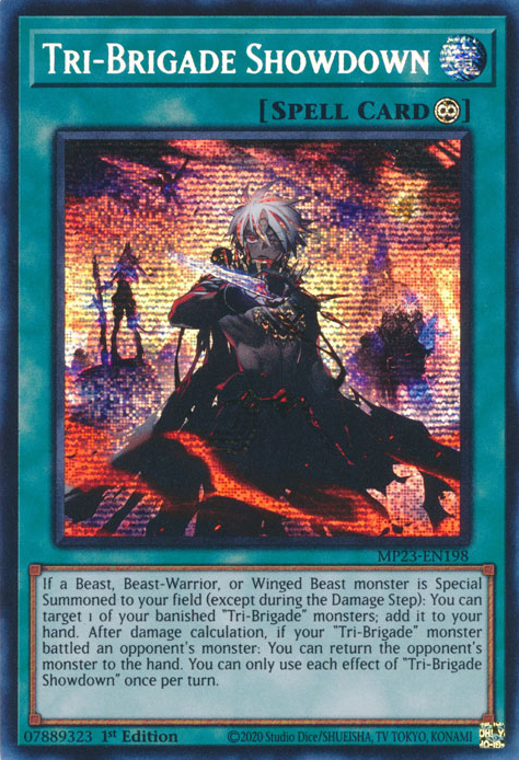 Tri-Brigade Showdown [MP23-EN198] Prismatic Secret Rare | Gear Gaming Bentonville