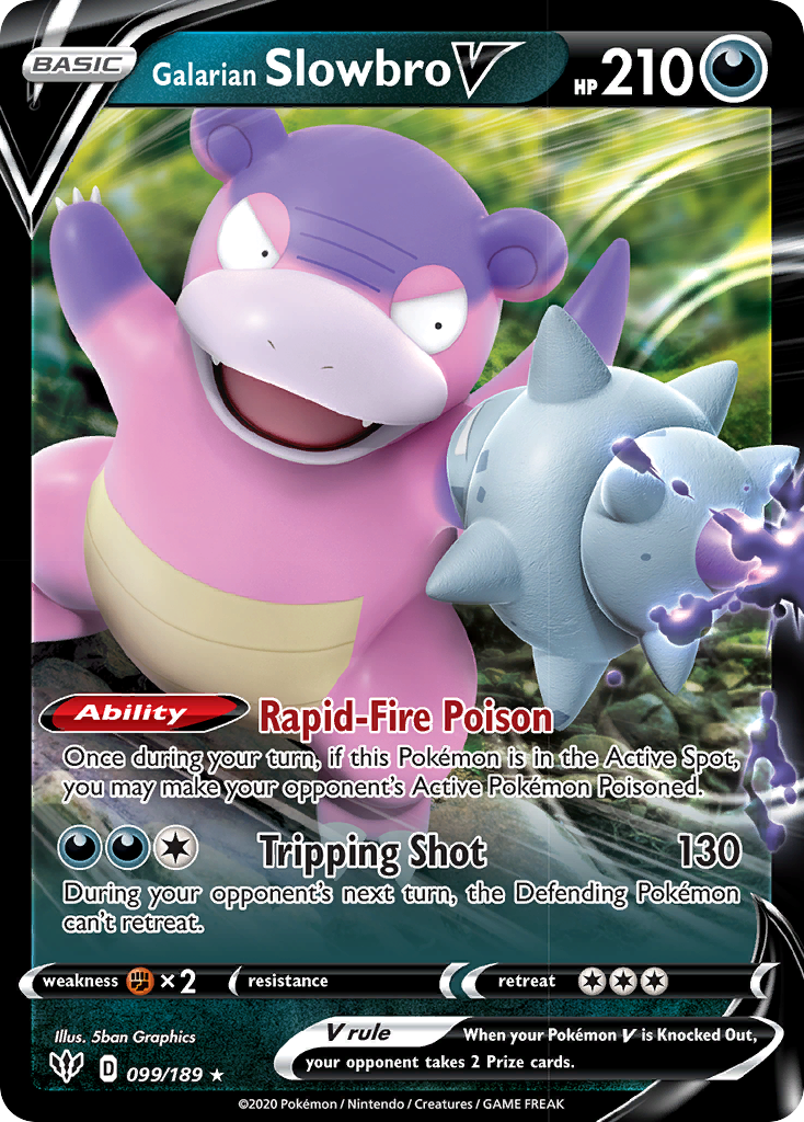 Galarian Slowbro V (099/189) [Sword & Shield: Darkness Ablaze] | Gear Gaming Bentonville