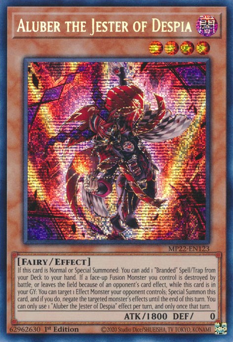 Aluber the Jester of Despia [MP22-EN123] Prismatic Secret Rare | Gear Gaming Bentonville