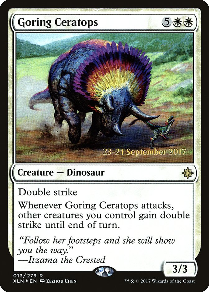 Goring Ceratops  [Ixalan Prerelease Promos] | Gear Gaming Bentonville