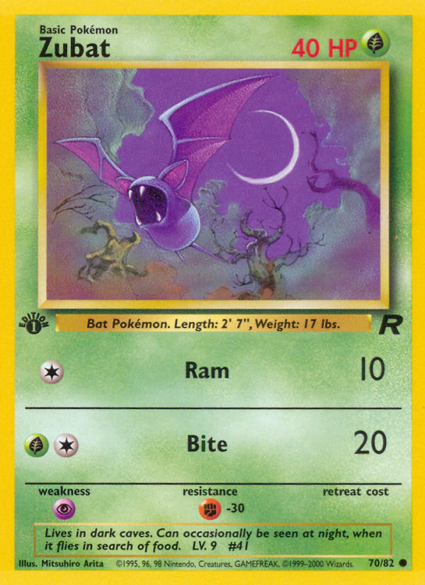 Zubat (70/82) [Team Rocket 1st Edition] | Gear Gaming Bentonville