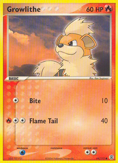 Growlithe (64/112) [EX: FireRed & LeafGreen] | Gear Gaming Bentonville