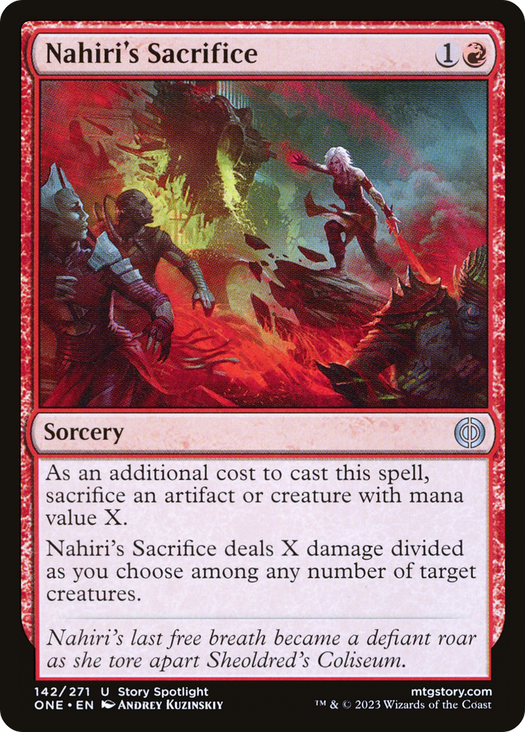 Nahiri's Sacrifice [Phyrexia: All Will Be One] | Gear Gaming Bentonville