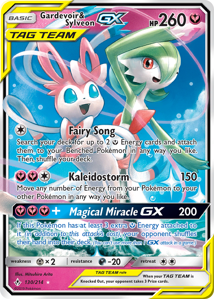 Gardevoir & Sylveon GX (130/214) [Sun & Moon: Unbroken Bonds] | Gear Gaming Bentonville