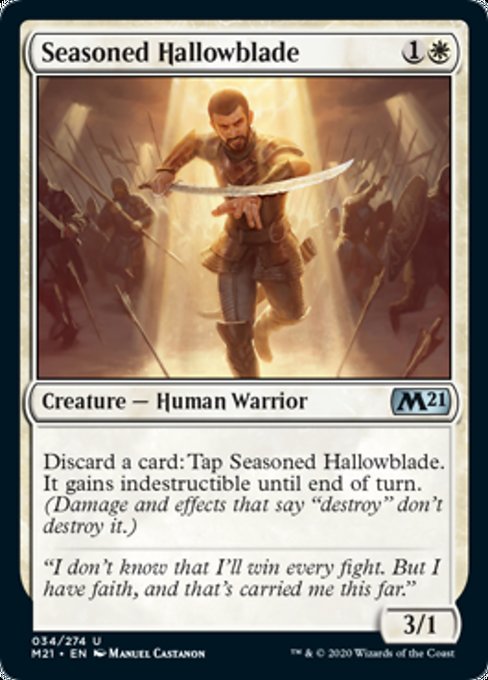 Seasoned Hallowblade [Core Set 2021] | Gear Gaming Bentonville