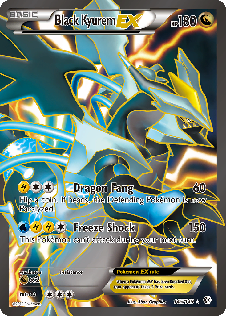 Black Kyurem EX (145/149) [Black & White: Boundaries Crossed] | Gear Gaming Bentonville