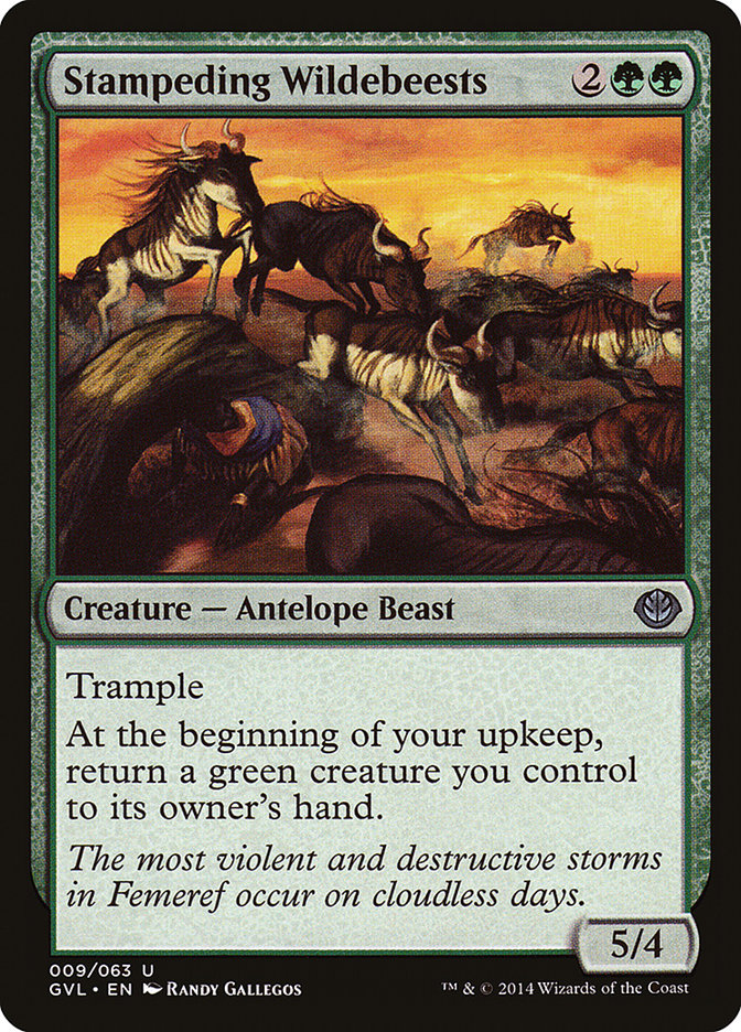 Stampeding Wildebeests (Garruk vs. Liliana) [Duel Decks Anthology] | Gear Gaming Bentonville