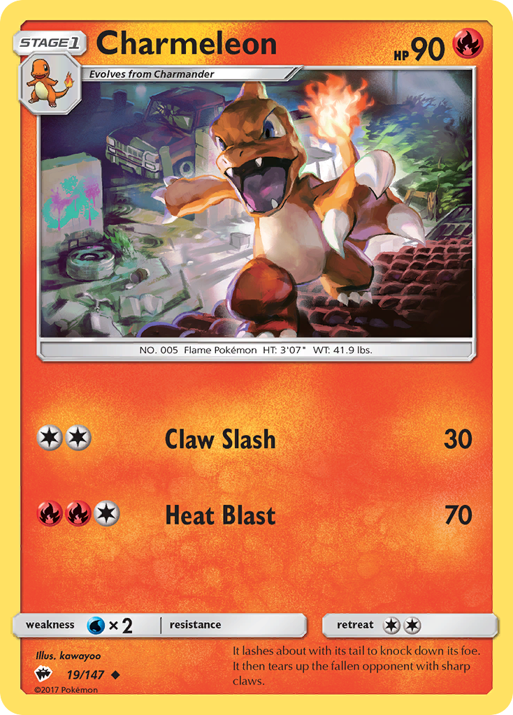 Charmeleon (19/147) [Sun & Moon: Burning Shadows] | Gear Gaming Bentonville