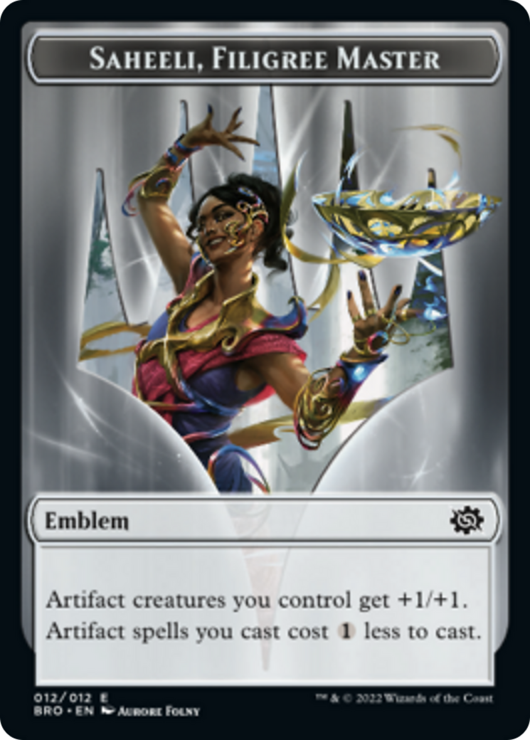 Saheeli, Filigree Master Emblem [The Brothers' War Tokens] | Gear Gaming Bentonville