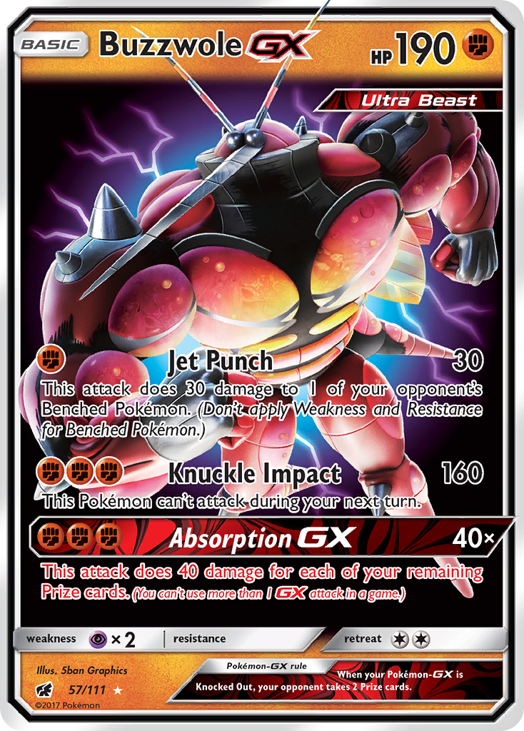 Buzzwole GX (57/111) [Sun & Moon: Crimson Invasion] | Gear Gaming Bentonville