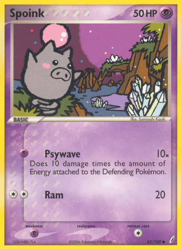 Spoink (62/100) [EX: Crystal Guardians] | Gear Gaming Bentonville