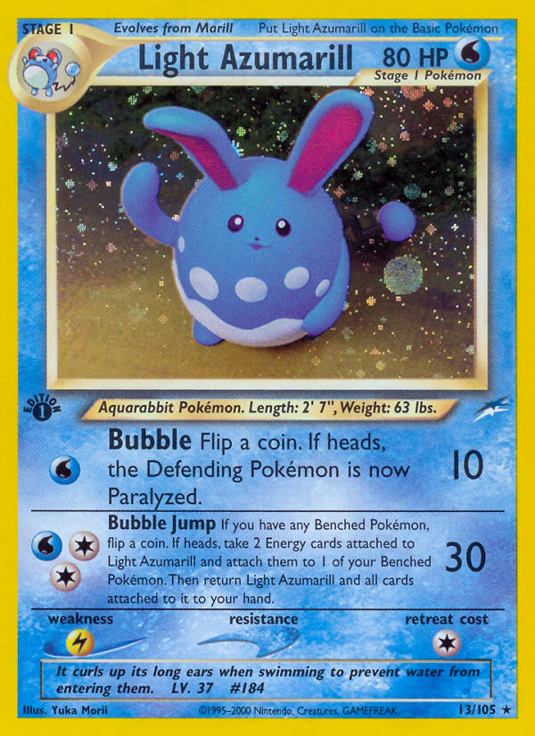 Light Azumarill (13/105) [Neo Destiny 1st Edition] | Gear Gaming Bentonville