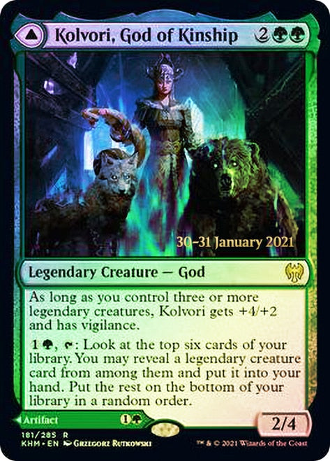 Kolvori, God of Kinship // The Ringhart Crest   [Kaldheim Prerelease Promos] | Gear Gaming Bentonville