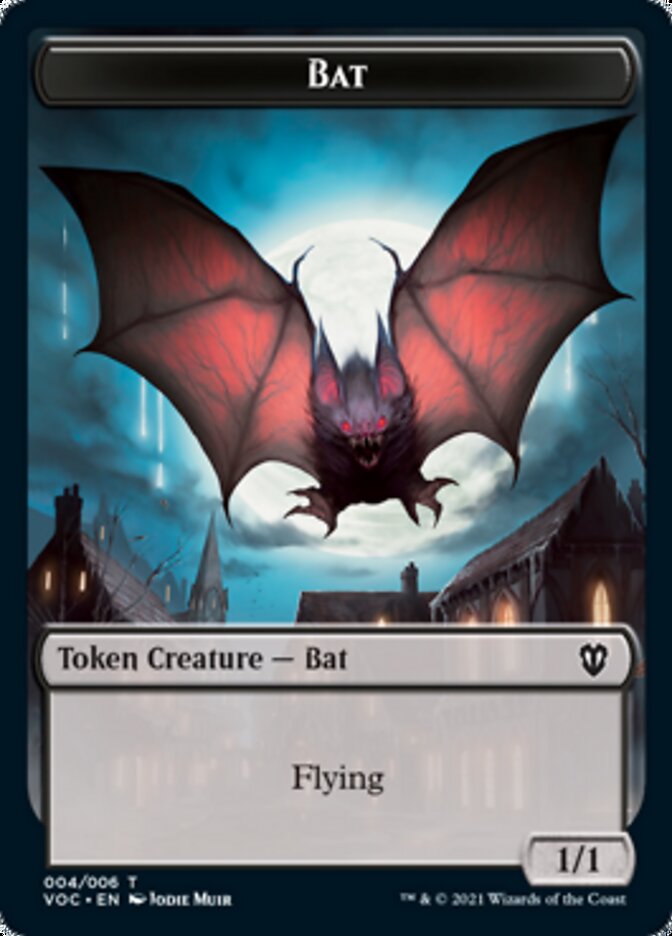 Blood // Bat Double-sided Token [Innistrad: Crimson Vow Commander Tokens] | Gear Gaming Bentonville