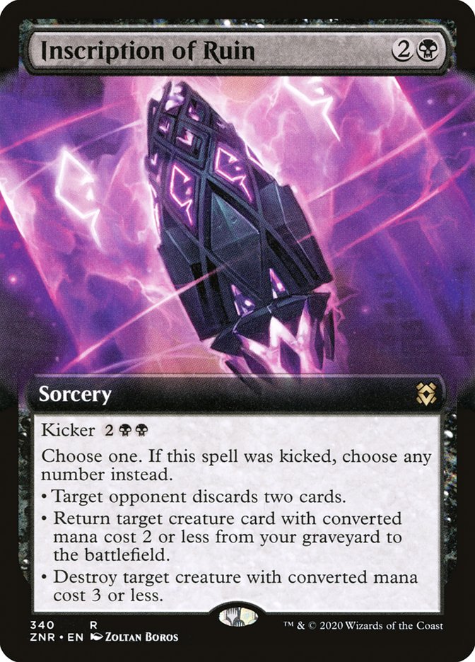 Inscription of Ruin (Extended Art) [Zendikar Rising] | Gear Gaming Bentonville