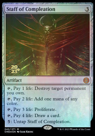 Staff of Compleation [Phyrexia: All Will Be One Prerelease Promos] | Gear Gaming Bentonville