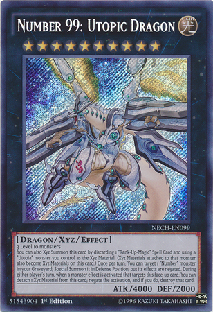 Number 99: Utopic Dragon [NECH-EN099] Secret Rare | Gear Gaming Bentonville