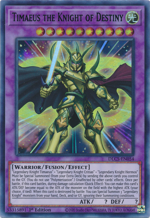 Timaeus the Knight of Destiny (Purple) [DLCS-EN054] Ultra Rare | Gear Gaming Bentonville