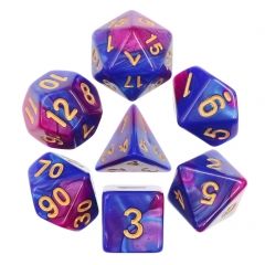 Purple+Blue Blend 7pcs Dice Set | Gear Gaming Bentonville