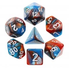 Blue+Golden Blend 7pcs Dice Set | Gear Gaming Bentonville