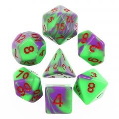 Purple+Green Blend 7pcs Dice Set | Gear Gaming Bentonville