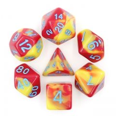 Red+Yellow Blend 7pcs Dice Set | Gear Gaming Bentonville