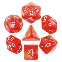 Red Pearl 7pcs Dice Set | Gear Gaming Bentonville