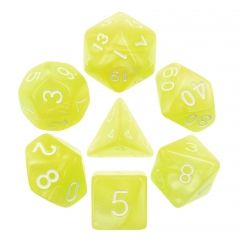 Brightt Yellow Pearl 7pcs Dice Set | Gear Gaming Bentonville