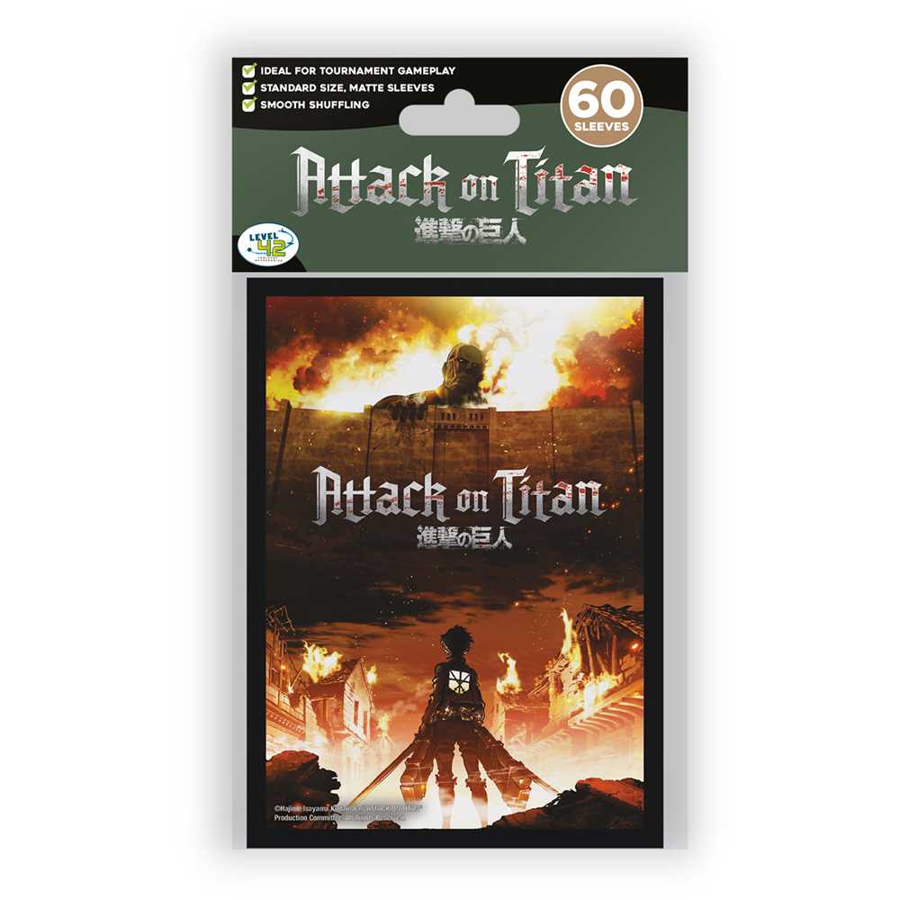 Sleeves - Officially Licensed Attack on Titan Sleeves - The Wall | Gear Gaming Bentonville